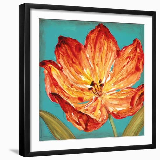 Flame Tulip II-Karen Leibrick-Framed Art Print