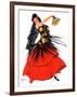 "Flamenco Dancer in Red,"March 14, 1936-R.J. Cavaliere-Framed Giclee Print