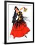 "Flamenco Dancer in Red,"March 14, 1936-R.J. Cavaliere-Framed Giclee Print