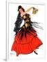 "Flamenco Dancer in Red,"March 14, 1936-R.J. Cavaliere-Framed Giclee Print