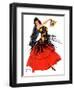 "Flamenco Dancer in Red,"March 14, 1936-R.J. Cavaliere-Framed Giclee Print