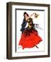 "Flamenco Dancer in Red,"March 14, 1936-R.J. Cavaliere-Framed Premium Giclee Print