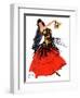 "Flamenco Dancer in Red,"March 14, 1936-R.J. Cavaliere-Framed Premium Giclee Print