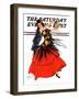 "Flamenco Dancer in Red," Saturday Evening Post Cover, March 14, 1936-R.J. Cavaliere-Framed Premium Giclee Print
