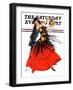 "Flamenco Dancer in Red," Saturday Evening Post Cover, March 14, 1936-R.J. Cavaliere-Framed Premium Giclee Print