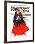 "Flamenco Dancer in Red," Saturday Evening Post Cover, March 14, 1936-R.J. Cavaliere-Framed Giclee Print