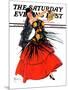 "Flamenco Dancer in Red," Saturday Evening Post Cover, March 14, 1936-R.J. Cavaliere-Mounted Giclee Print