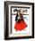 "Flamenco Dancer in Red," Saturday Evening Post Cover, March 14, 1936-R.J. Cavaliere-Framed Giclee Print