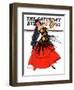 "Flamenco Dancer in Red," Saturday Evening Post Cover, March 14, 1936-R.J. Cavaliere-Framed Premium Giclee Print