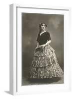 Flamenco Dancer with Fan-null-Framed Art Print