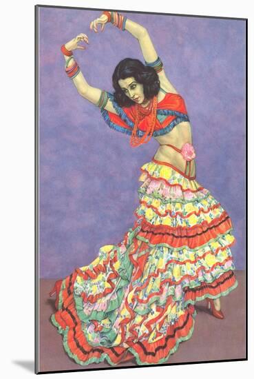 Flamenco Dancer-null-Mounted Art Print