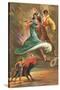 Flamenco Dancers and Bullfighter-null-Stretched Canvas