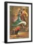 Flamenco Dancers and Bullfighter-null-Framed Art Print