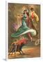 Flamenco Dancers and Bullfighter-null-Framed Art Print