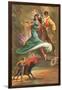 Flamenco Dancers and Bullfighter-null-Framed Art Print