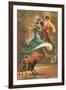 Flamenco Dancers and Bullfighter-null-Framed Art Print