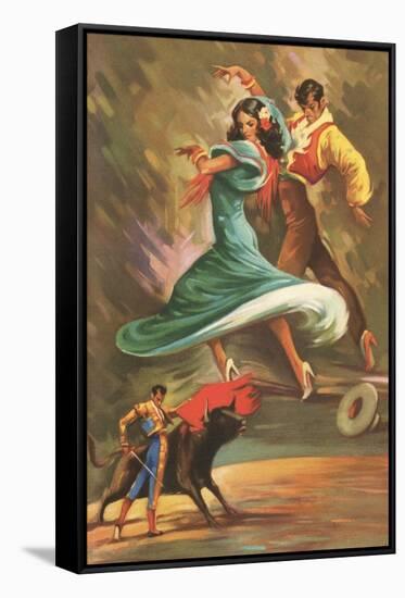 Flamenco Dancers and Bullfighter-null-Framed Stretched Canvas