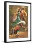 Flamenco Dancers and Bullfighter-null-Framed Art Print