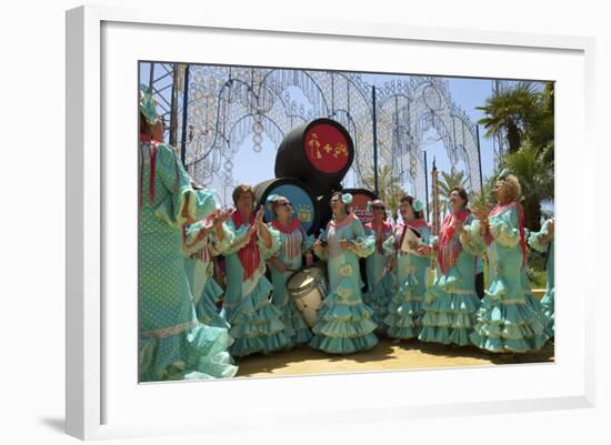 Flamenco Dancers, Feria Del Caballo in Jerez De La Frontera, Andalusia, Spain-Katja Kreder-Framed Photographic Print