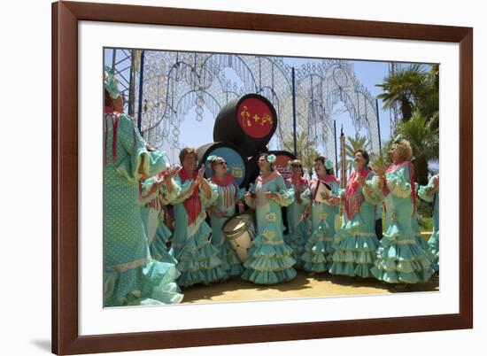 Flamenco Dancers, Feria Del Caballo in Jerez De La Frontera, Andalusia, Spain-Katja Kreder-Framed Photographic Print