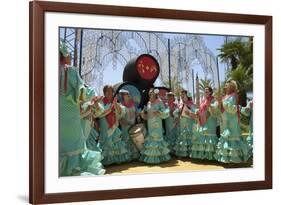 Flamenco Dancers, Feria Del Caballo in Jerez De La Frontera, Andalusia, Spain-Katja Kreder-Framed Photographic Print