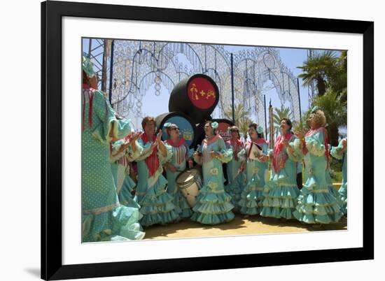 Flamenco Dancers, Feria Del Caballo in Jerez De La Frontera, Andalusia, Spain-Katja Kreder-Framed Photographic Print