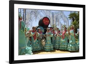 Flamenco Dancers, Feria Del Caballo in Jerez De La Frontera, Andalusia, Spain-Katja Kreder-Framed Photographic Print