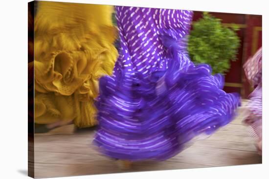 Flamenco Dancers, Feria Del Caballo in Jerez De La Frontera, Andalusia, Spain-Katja Kreder-Stretched Canvas