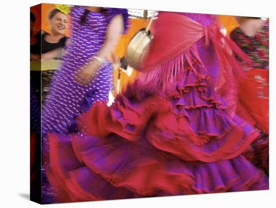 Flamenco Dancers, Feria Del Caballo in Jerez De La Frontera, Andalusia, Spain-Katja Kreder-Stretched Canvas