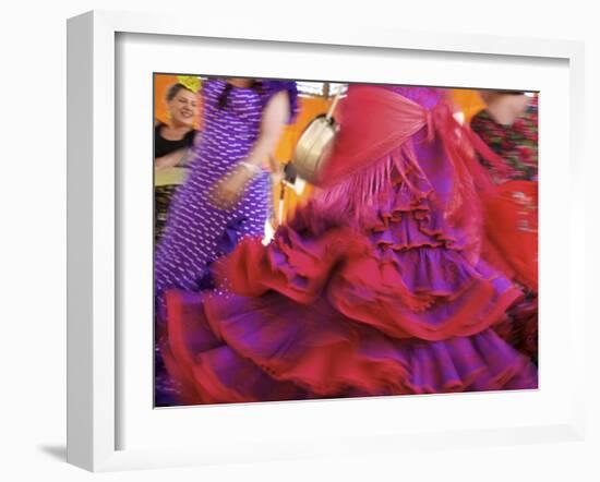 Flamenco Dancers, Feria Del Caballo in Jerez De La Frontera, Andalusia, Spain-Katja Kreder-Framed Photographic Print