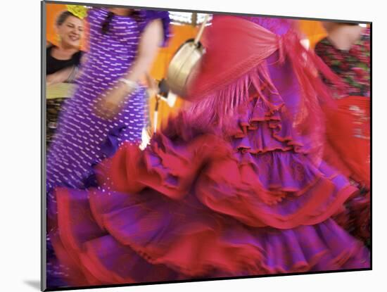 Flamenco Dancers, Feria Del Caballo in Jerez De La Frontera, Andalusia, Spain-Katja Kreder-Mounted Photographic Print