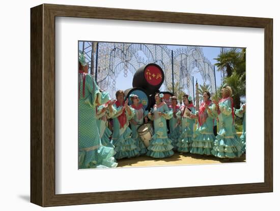 Flamenco Dancers, Feria Del Caballo in Jerez De La Frontera, Andalusia, Spain-Katja Kreder-Framed Photographic Print