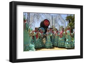 Flamenco Dancers, Feria Del Caballo in Jerez De La Frontera, Andalusia, Spain-Katja Kreder-Framed Photographic Print