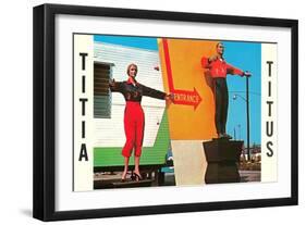 Flamenco Mannequins-null-Framed Art Print