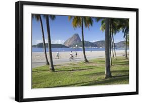 Flamengo Beach and Sugarloaf Mountain, Rio De Janeiro, Brazil-Ian Trower-Framed Photographic Print
