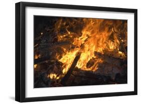 Flames From a Bonfire-Mark Williamson-Framed Photographic Print