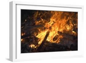 Flames From a Bonfire-Mark Williamson-Framed Photographic Print