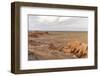 Flaming cliffs, Bajanzag, South Gobi province, Mongolia, Central Asia, Asia-Francesco Vaninetti-Framed Photographic Print