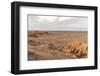 Flaming cliffs, Bajanzag, South Gobi province, Mongolia, Central Asia, Asia-Francesco Vaninetti-Framed Photographic Print