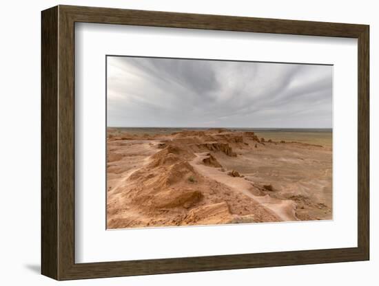 Flaming cliffs, Bajanzag, South Gobi province, Mongolia, Central Asia, Asia-Francesco Vaninetti-Framed Photographic Print