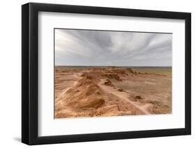 Flaming cliffs, Bajanzag, South Gobi province, Mongolia, Central Asia, Asia-Francesco Vaninetti-Framed Photographic Print