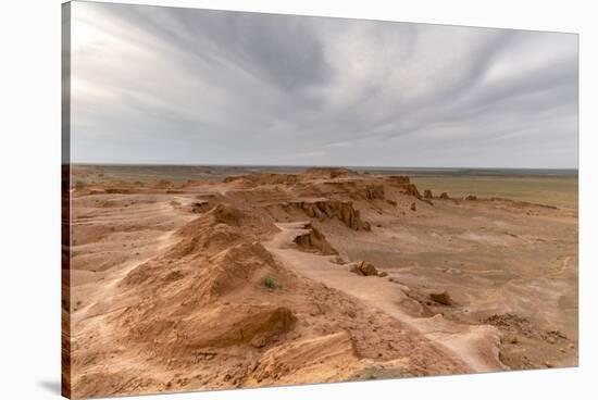 Flaming cliffs, Bajanzag, South Gobi province, Mongolia, Central Asia, Asia-Francesco Vaninetti-Stretched Canvas