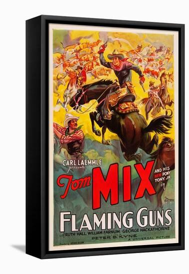 Flaming Guns-null-Framed Stretched Canvas