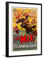 Flaming Guns-null-Framed Art Print