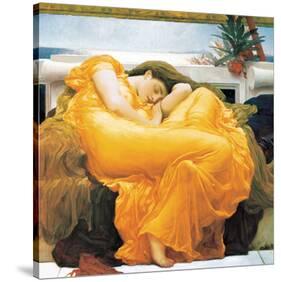 Flaming June-Frederick Leighton-Stretched Canvas