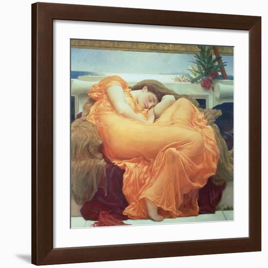 Flaming June-Frederick Leighton-Framed Premium Giclee Print