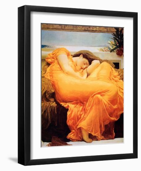 Flaming June-Frederick Leighton-Framed Art Print