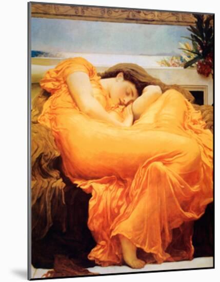 Flaming June-Frederick Leighton-Mounted Art Print