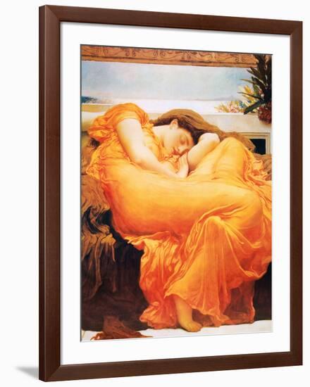 Flaming June-Frederick Leighton-Framed Art Print