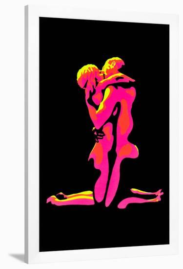 Flaming Love-null-Framed Blacklight Poster